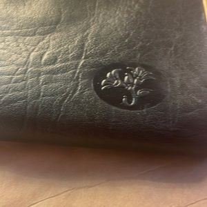 Buxton antique, real brass, rare find clutch top grain cow grain wallet